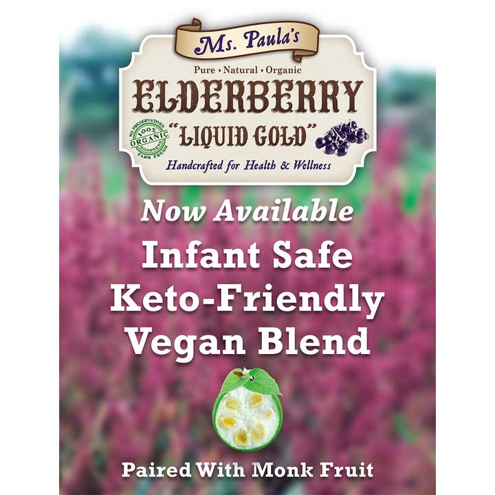 Organic Elderberry Syrup – wholesale Oral supplement/vitamin – Ms Paula's Organic Vegan. Infant. Keto Blend3