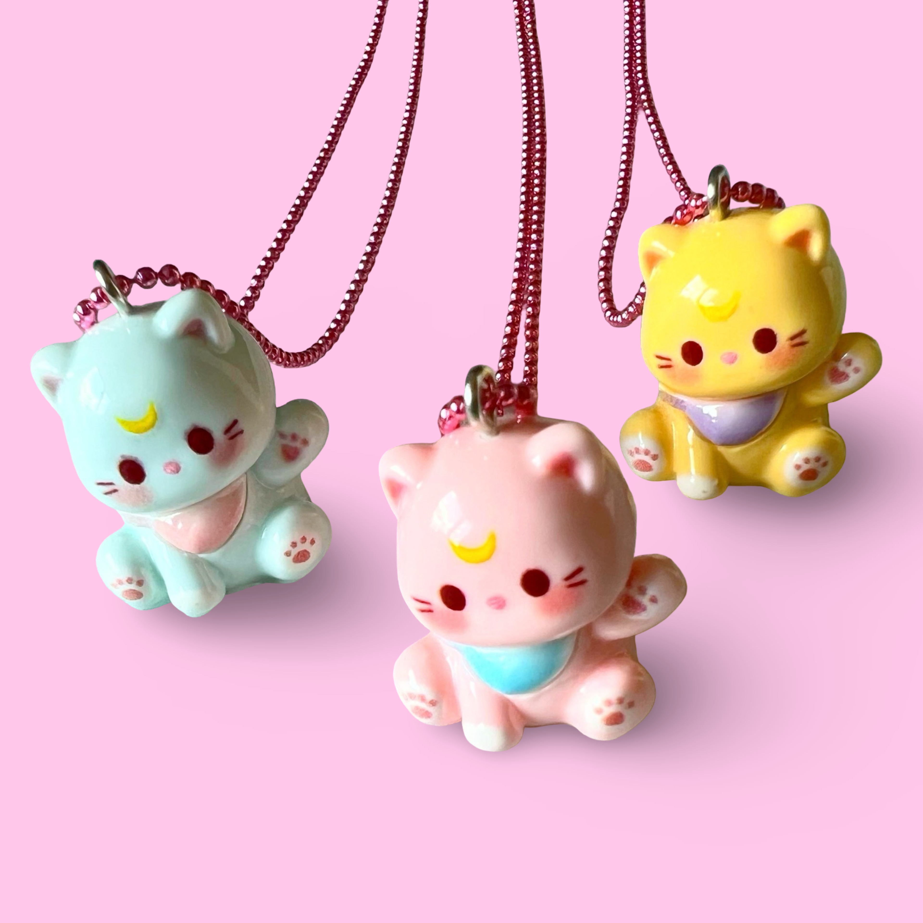 Pop Cutie Accessories & Gifts - Europe - Wholesale Kids Necklace - Kids - Lucky Moon Cat Necklace - Kawaii Handmade Halloween Anime1