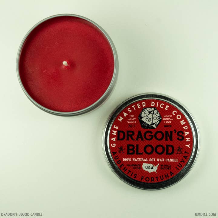 Game Master Dice - Wholesale Travel Candles - Dragon's Blood Gaming Candle