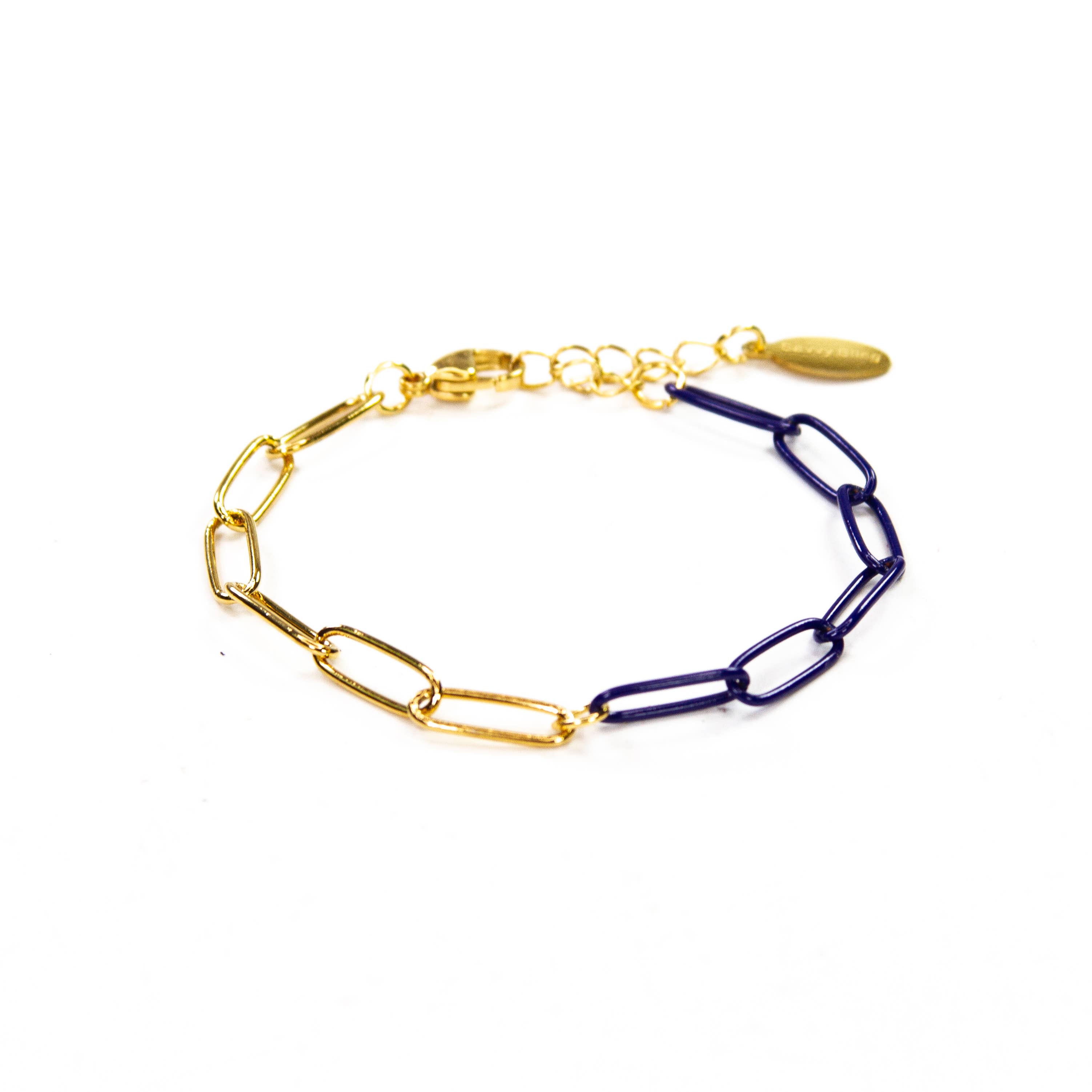 Savvy Bling - Wholesale Link & Chain Bracelet - Enamel 16+ Colors paperclip & Gold chain link bracelet8