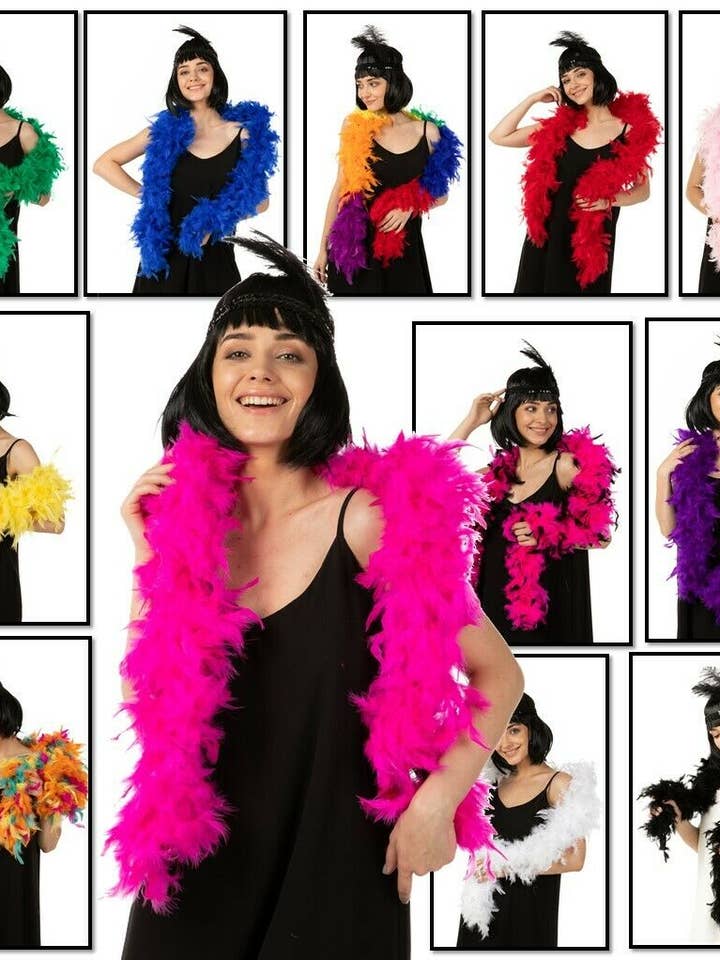 Feather Boa 85G Fancy Dress Accessory Luxury Boa and other Purchase Wholesale fancy dress. Free Returns & Net 60 Terms on Faire trending on Faire.