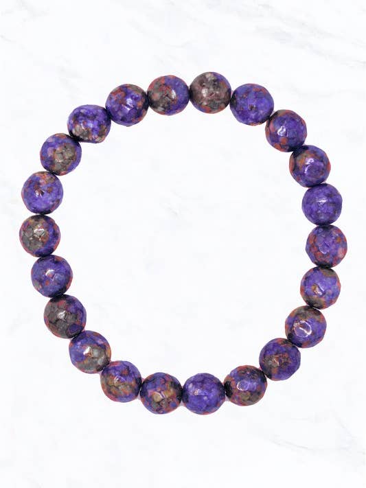 Semi Genuine Stone Singles Stretch Bracelet for wholesale by Suzie Q USA
