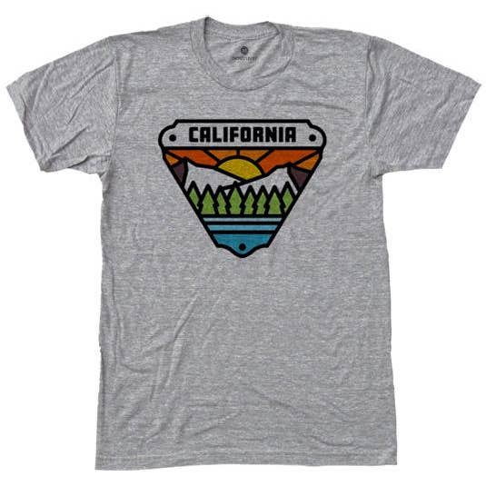 California Plate - Heather Grey for wholesale by The Poster List