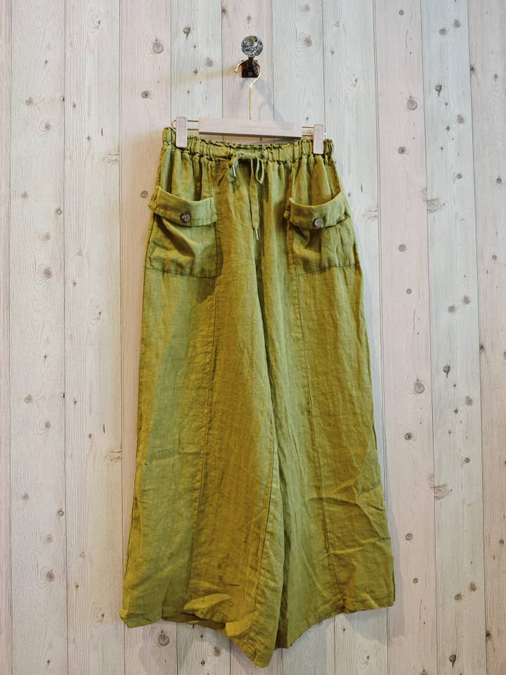 REF 6507 100% LINEN TROUSERS TWO POCKETS for wholesale by Linen & More