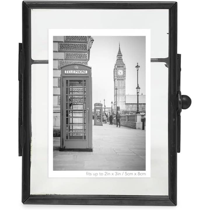 Isaac Jacobs International - Vente Cadres photos - Cadre photo en métal 2x3 pouces avec fermoir perle en forme de médaillon Isaac Jacobs7