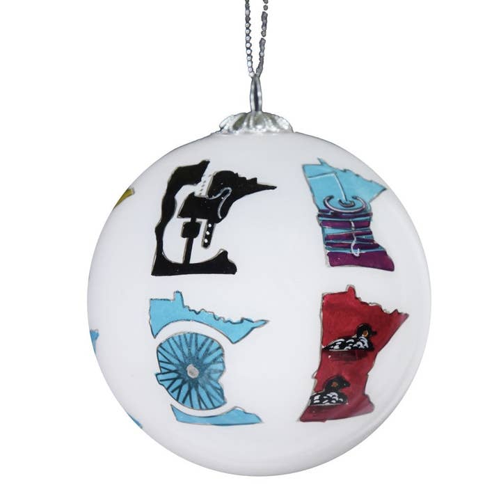MN Months Glass Ornament for wholesale by Adam Turman Artwork Co