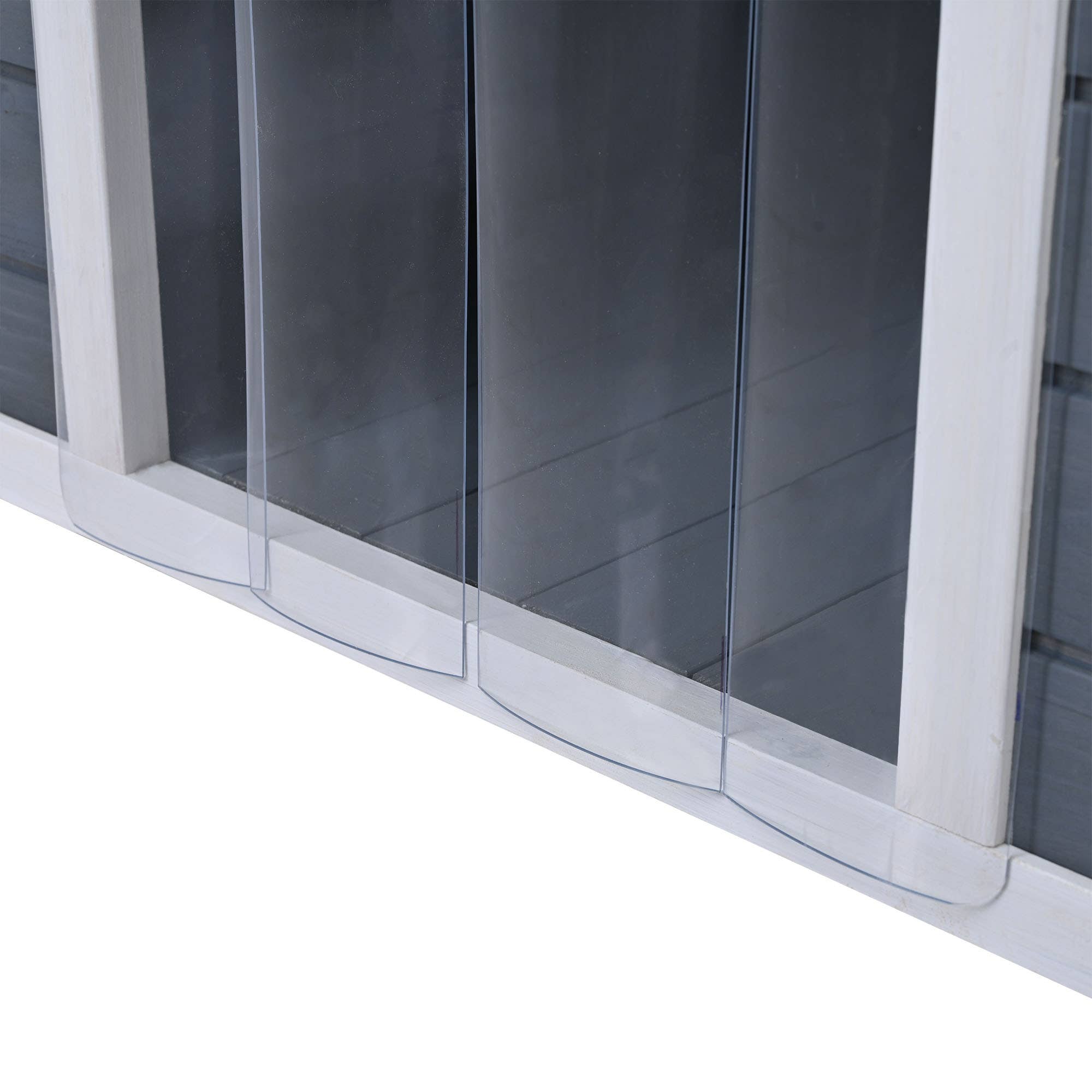 Gray Large Wooden Dog House with Porch, 2 Doors, Cabin Style for wholesale on Faire11