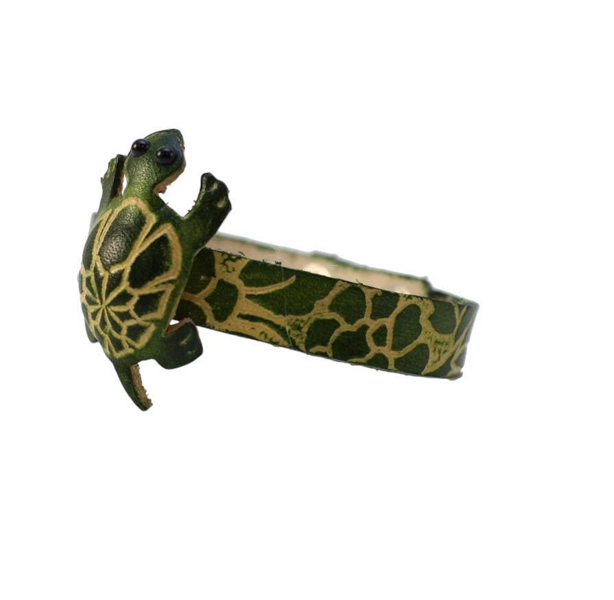 Sunflower Handmade leather inc - Wholesale Bangle Bracelet - Br360 Handmade Leather Turtle Bracelet5