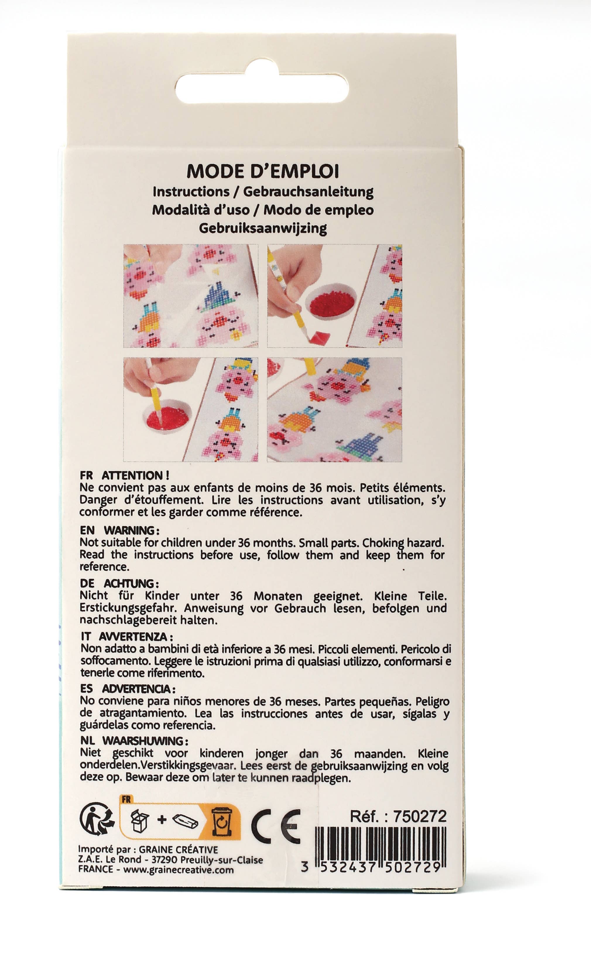 Graine Créative - Wholesale DIY Craft Kit - Kids - DIAMOND MOSAIC STICKER KIT - DOLPHIN4