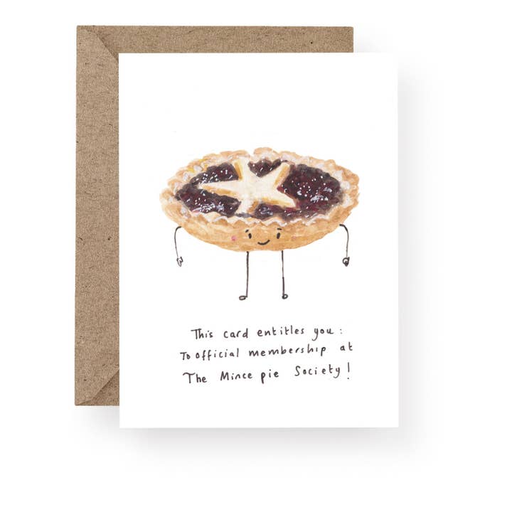 Western Sketch – wholesale Christmas card – WS162 Mince Pie Society Christmas Card