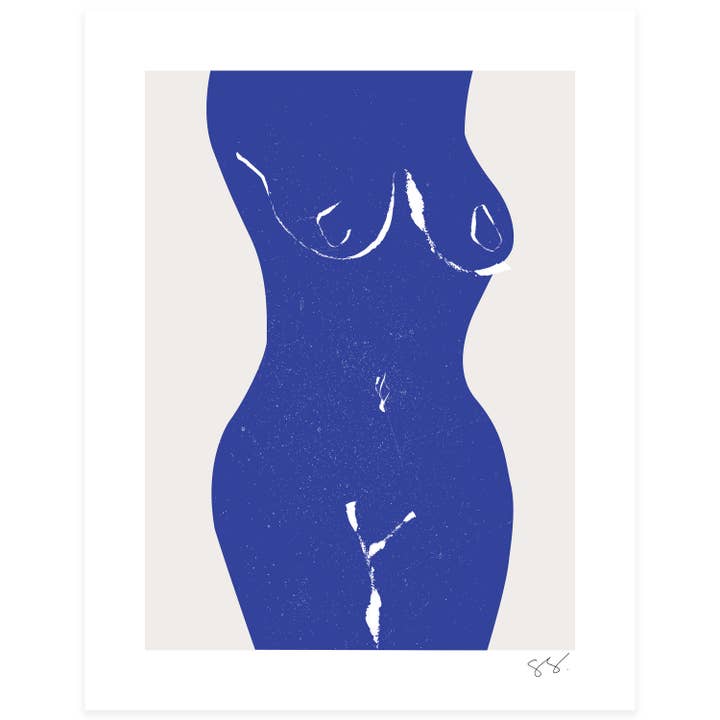 Nude Figure No. 3 Art Print for wholesale by Studio Skye Silver
