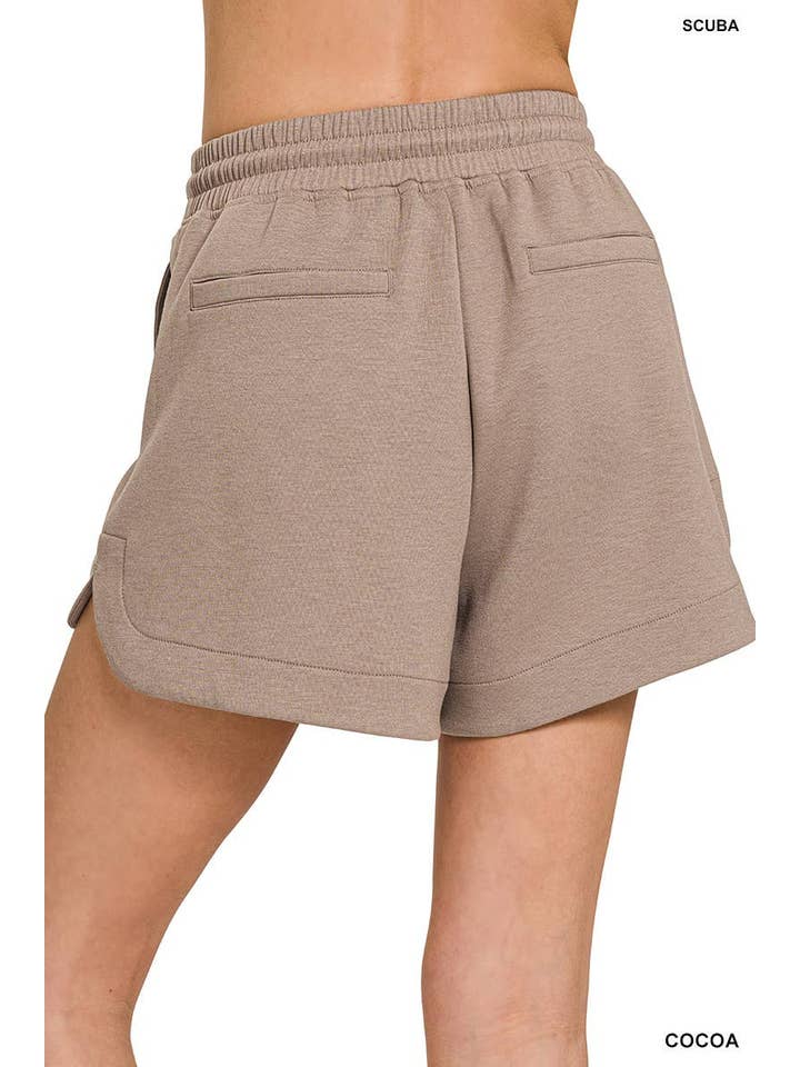 Vanilla Monkey - Wholesale Lounge Shorts - Women's - Scuba Elastic Waistband Shorts With Pocket8