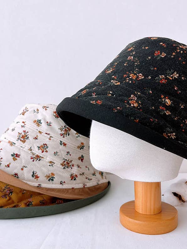 Fall/Winter Floral Padded Bucket Hat for wholesale by Comfortarians
