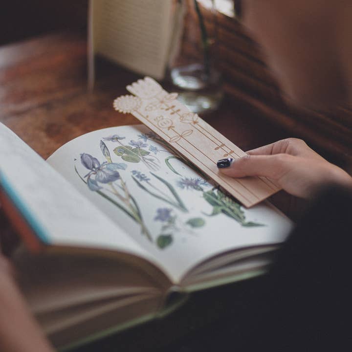 milin - Wholesale Bookmark - Wooden bookmark Flower