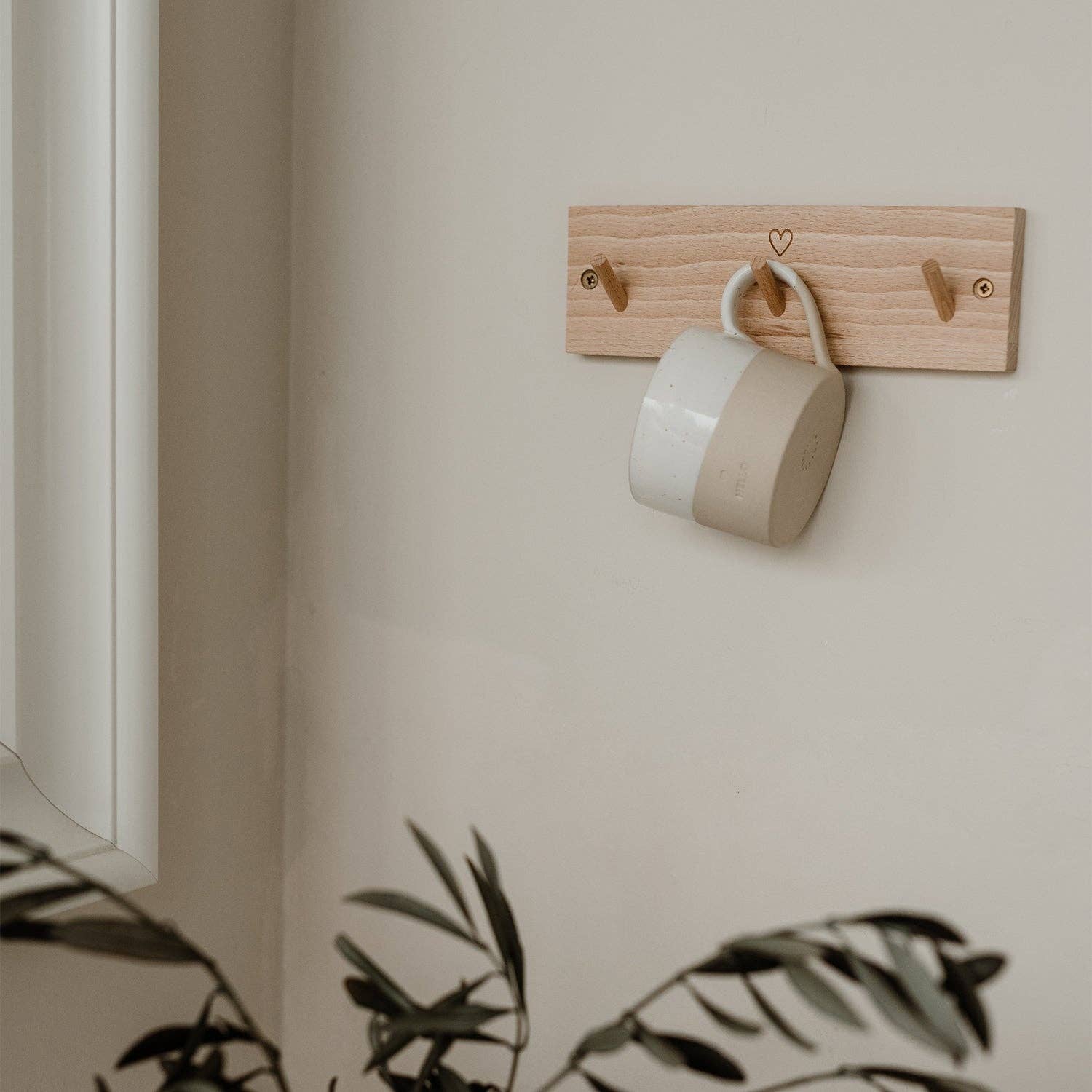 Eulenschnitt – wholesale Wall hook – hook strip heart 23cm (PU = 3 pcs)4