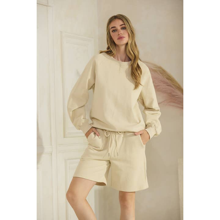 Sweat shirt and short set for wholesale by Honey Mango