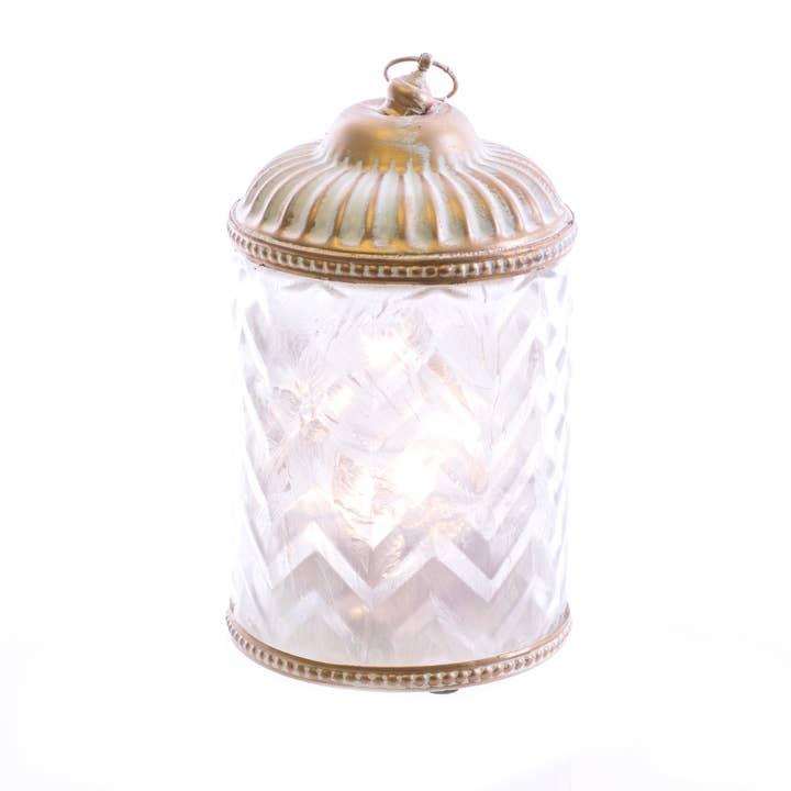 Oak Street Wholesale - Wholesale Lantern - Chevron Lamp w/Timer LG