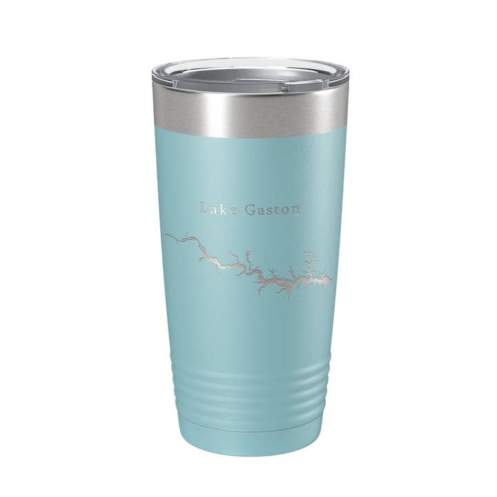 CarveBright - Wholesale Insulated Mug/Tumbler - Lake Gaston Map Tumbler Travel Mug Insulated Laser Engraved Coffee Cup North Carolina Virginia 20 oz13