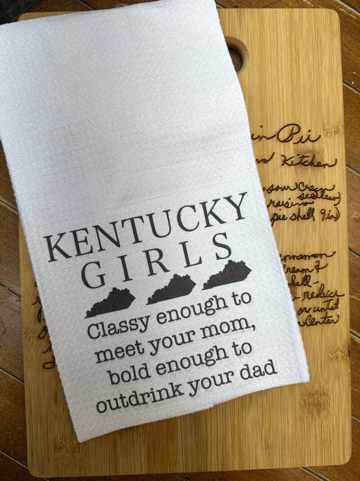 Customized Girls Funny Hand -Dish Towel for wholesale by Sweet tea and Grace