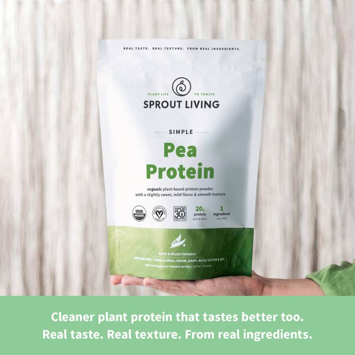 Sprout Living - Wholesale Protein/Superfood Powder - Simple Protein | Organic Pea Protein, Unflavored, 1 LB3