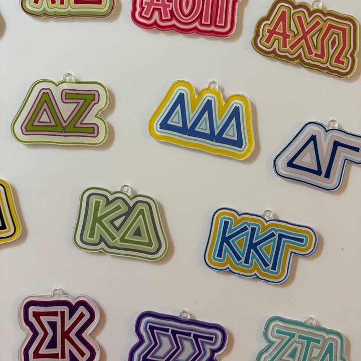 Buttongirl99 - Wholesale Keychain - Women's - Sorority Colorful Acrylic Key Chain7