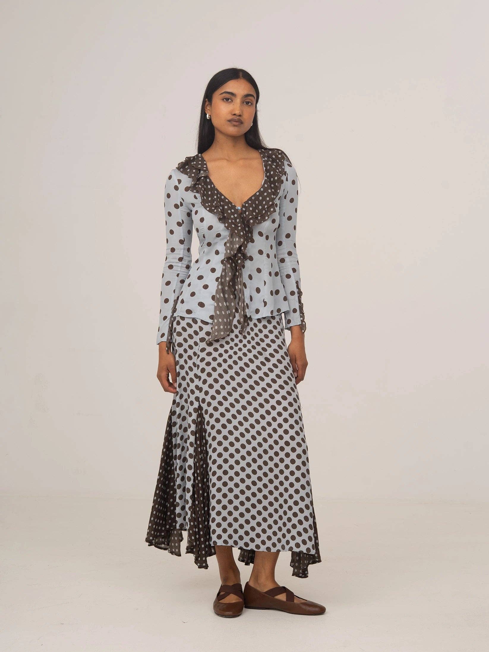 CARMEN SAYS - Wholesale Skirt - Women's - Nueva falda azul de lunares4