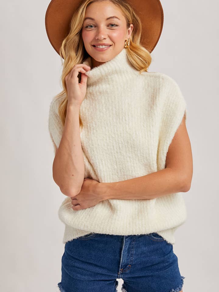 Bluivy - Wholesale Sweater Vest - Women's - TURTLENECK KNIT SWEATER VEST10