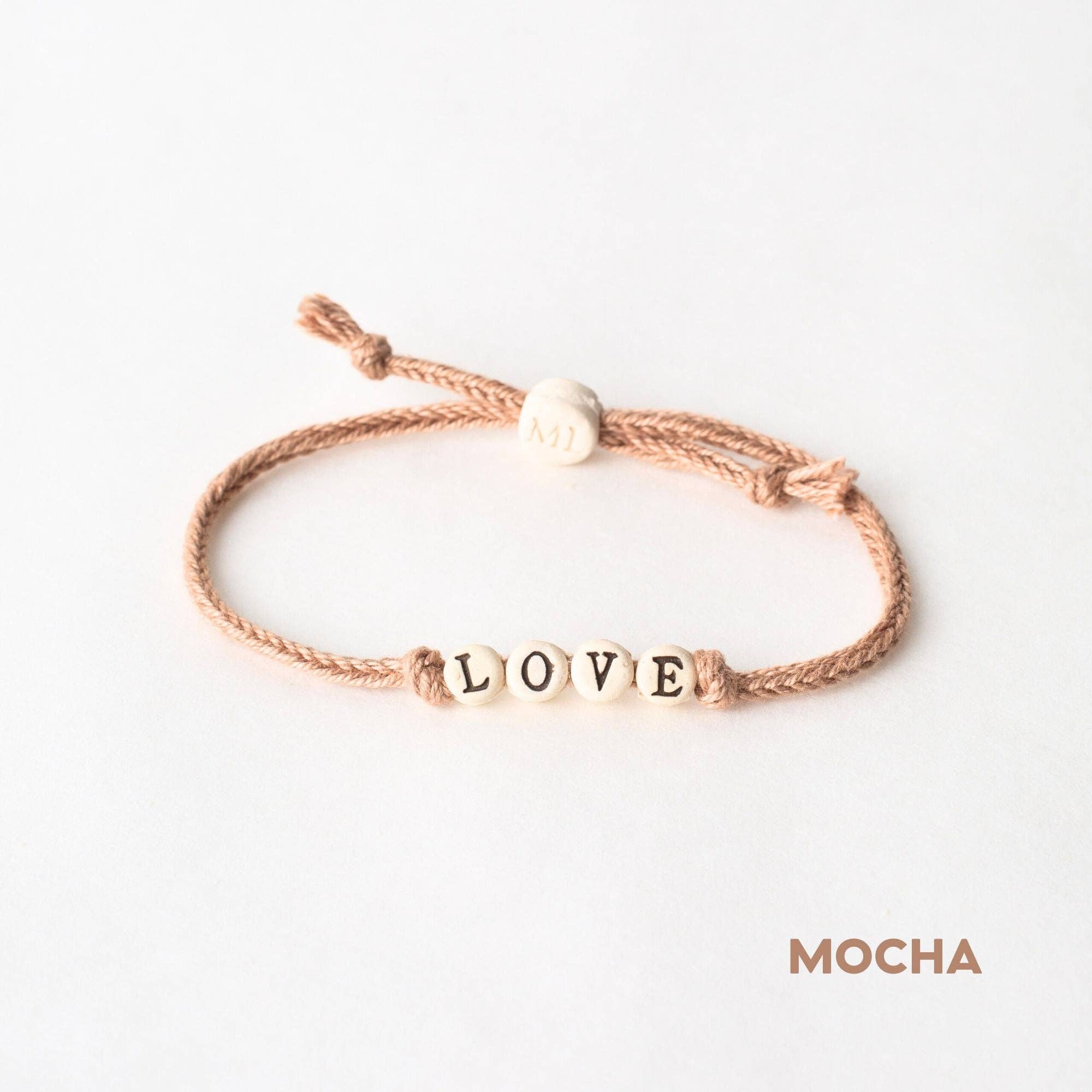 MudLOVE – Großhandel Gewebtes/geflochtenes Armband – LIEBE - Freundschaftsarmband auf handgewebter Baumwollschnur5