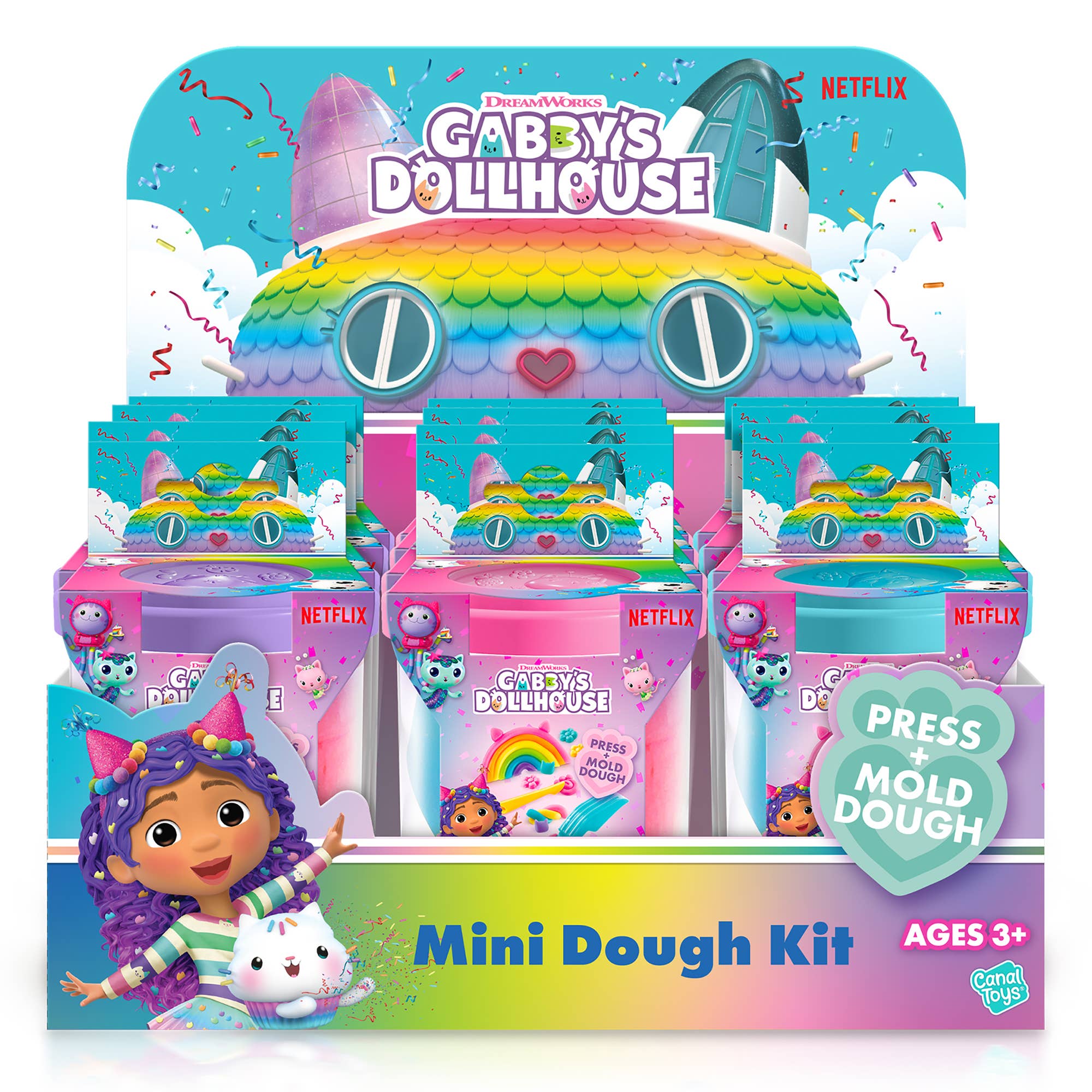 License 2 Play Toys - Wholesale DIY Craft Kit - Kids - Gabby’s Dollhouse Mini Dough Sensory Kit in 12pc Display8