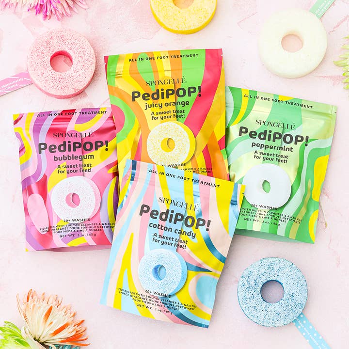 PediPOP Pack Variado de Lima de Uñas y Buffer Pedi | Belleza Limpia para venta al por mayor de Spongellé | Christmas 2025 | Stocking Stuffers | Gifts