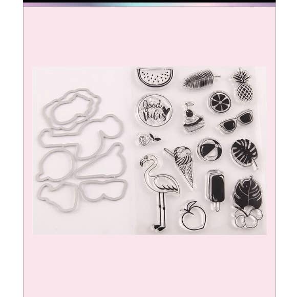 Tampons transparents et matrices d'artisanat d'été pour la vente par Crafting Dies