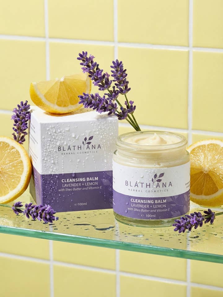 Bálsamo limpiador de lavanda y limón para venta al por mayor de BLATHANA HERBAL COSMETICS