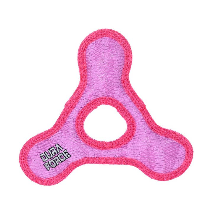 DuraForce JR Triangle Ring - Pink, Durable, Squeaky Dog Toy for wholesale by Tuffy Dog Toys - VIP Products