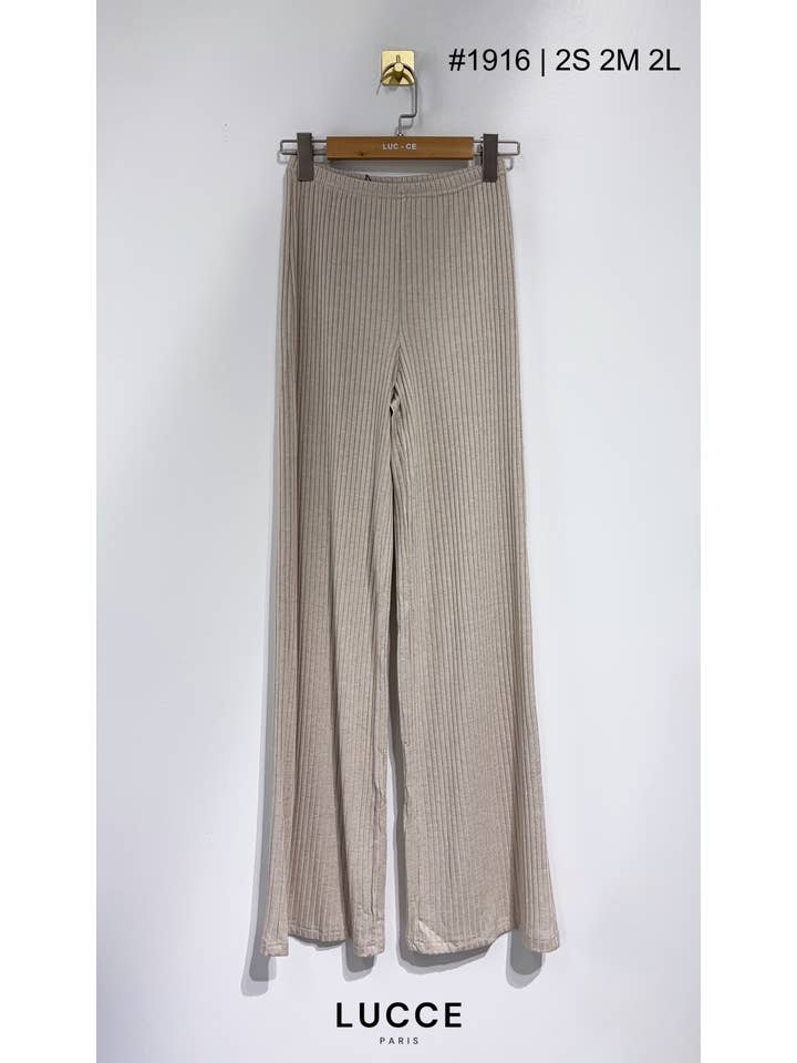 LUCCE - Wholesale Pants - Women's - Ribbed pants, flared cut - PA1916