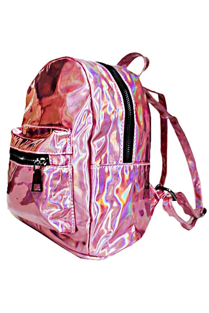 Cap Zone - Wholesale Backpack - Women's - Shiny Retro Rave Festival Metallic Gloss Backpack3