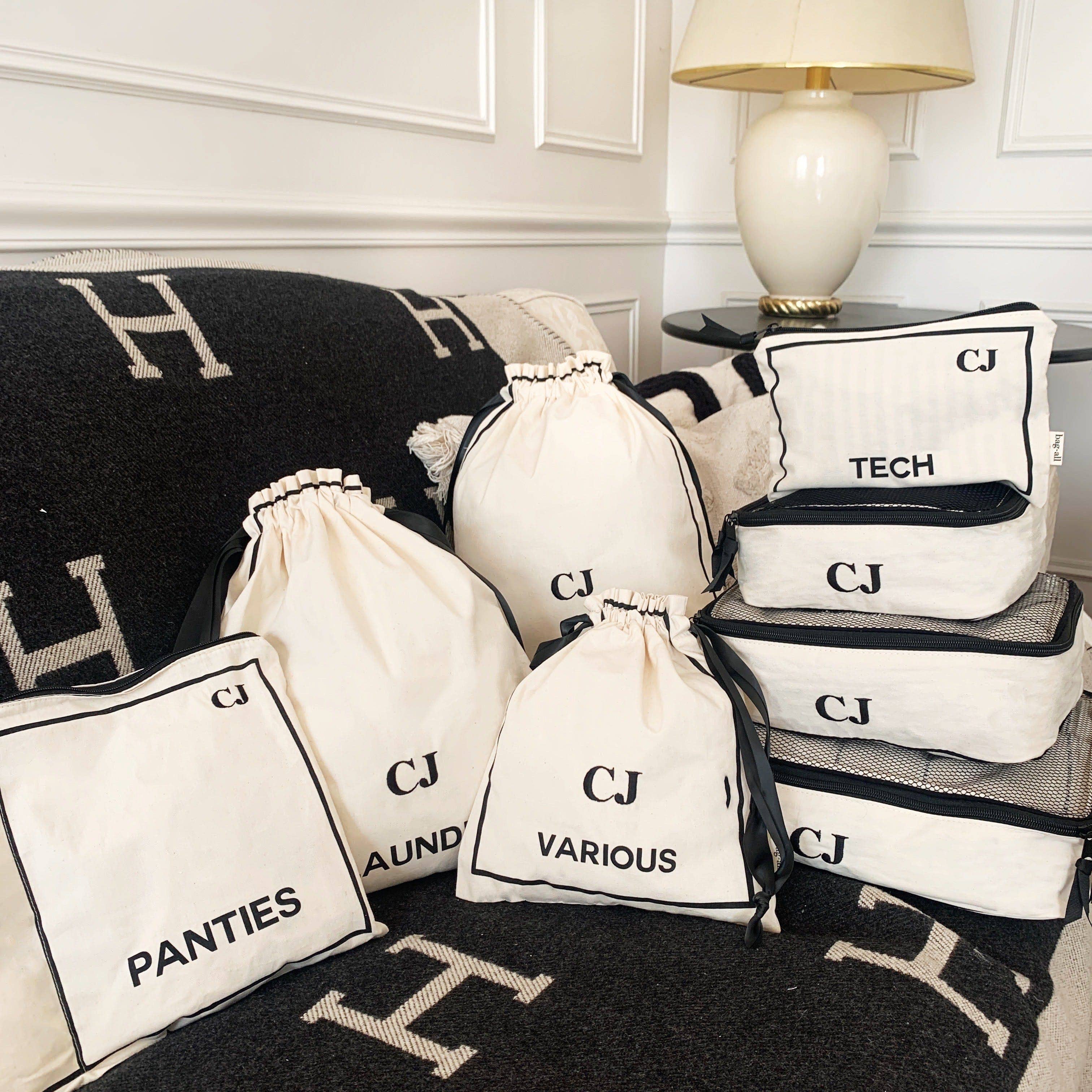 Bag-All – wholesale Packningskub – Bag-All Reseset i 8-pack i krämfärgat bomullstyg7