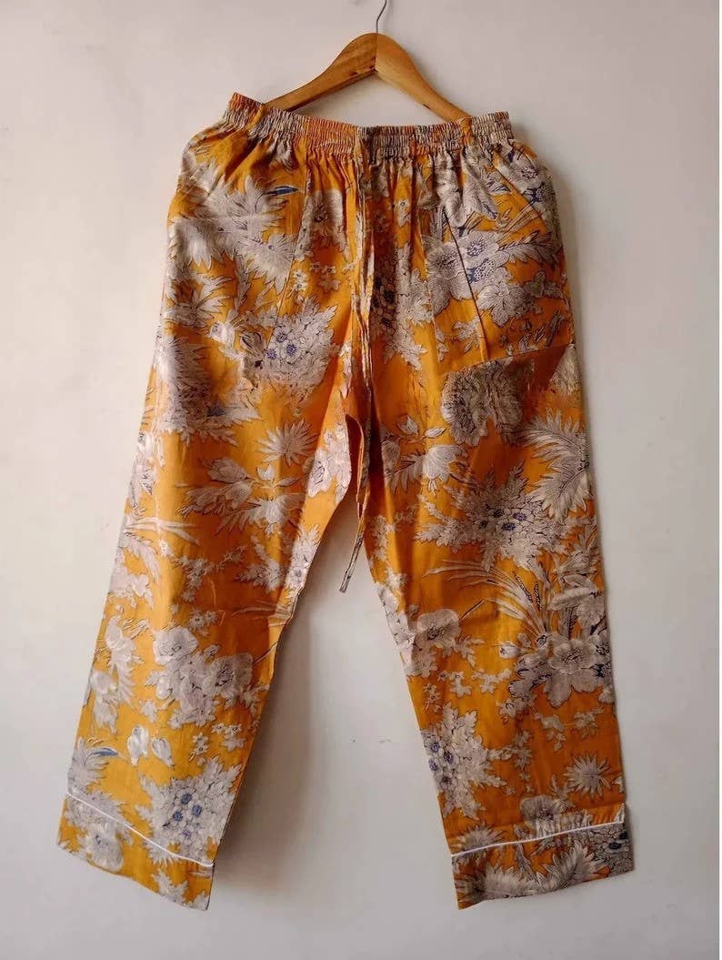 bhavnas boutique – Großhandel Schlafanzug-Set – Damen – Gemustertes Pyjama-Set aus 100 % Baumwolle für Damen, Sommer-Nachtwäsche3