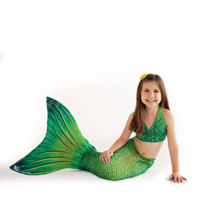 Sun Tail Mermaid – wholesale Beach/pool toy – Child & baby – Lime Rickey Mermaid Tail + Monofin Set for kids, girls, teens, and women (pool toy)