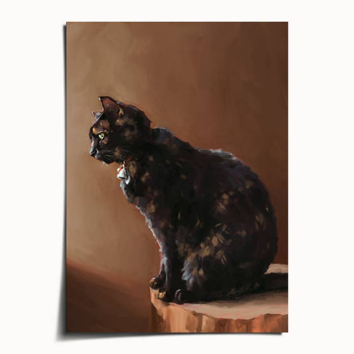 The Ugly Cat Studio - Wholesale Art Print - Tortoiseshell Cat Painting Fine Art Poster Print