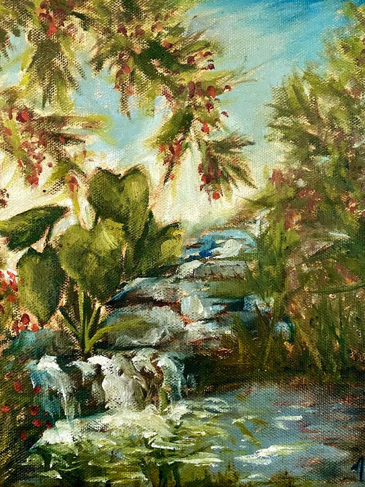 Hidden Respite - Lámina artística para venta al por mayor de Saffron Street Studio