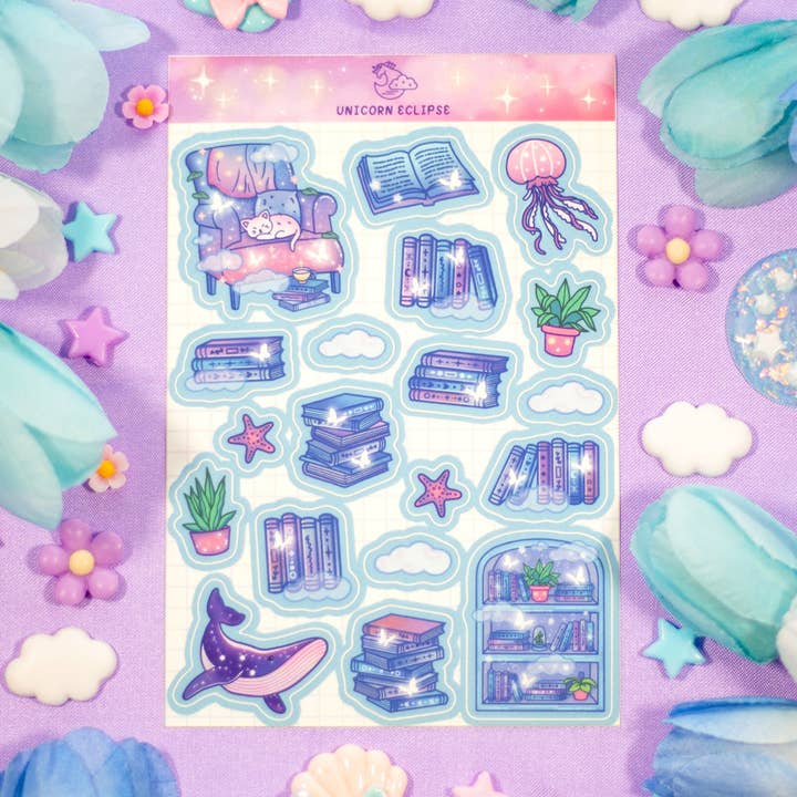 Reading Room Sticker Sheet for wholesale by Unicorn Eclipse