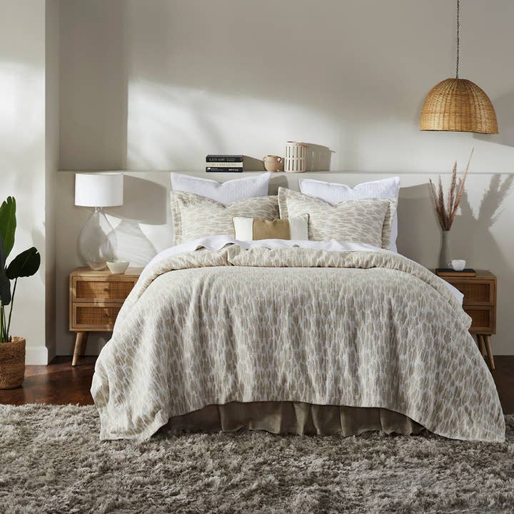 Edgewood Duvet Cover and Shams, Natural Ivory for wholesale by India's Heritage