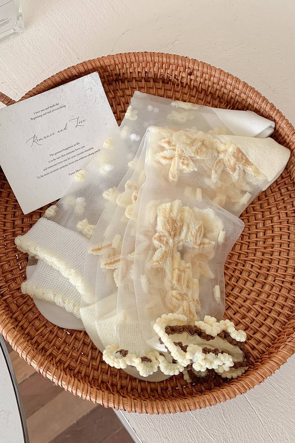 yellow 🧦✨ Elegant embroidered socks 🌸 for wholesale on Faire3