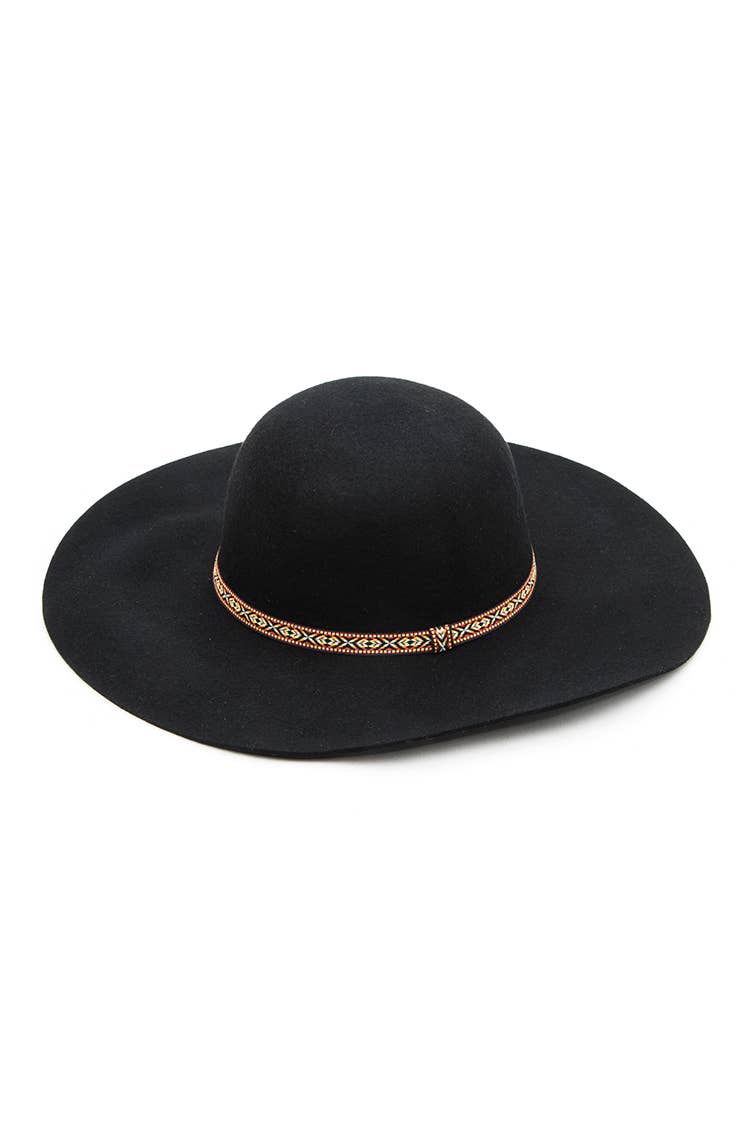 Artini Accessories - Vente Chapeau en feutre - femme - Chapeau à large bord en feutre de laine2
