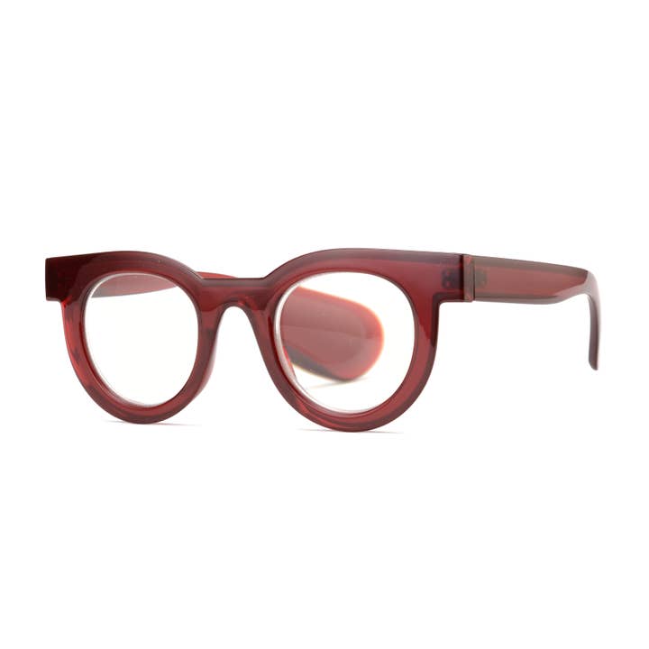 ARTI | Transparent Cherry Red | Progressive Blue Light for wholesale by Ryan Simkhai Eyeshop