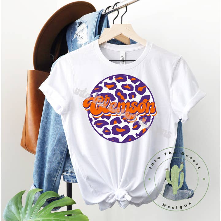 Clemson Leopard Circle Unisex T-shirt (Copy) for wholesale by Into The Desert