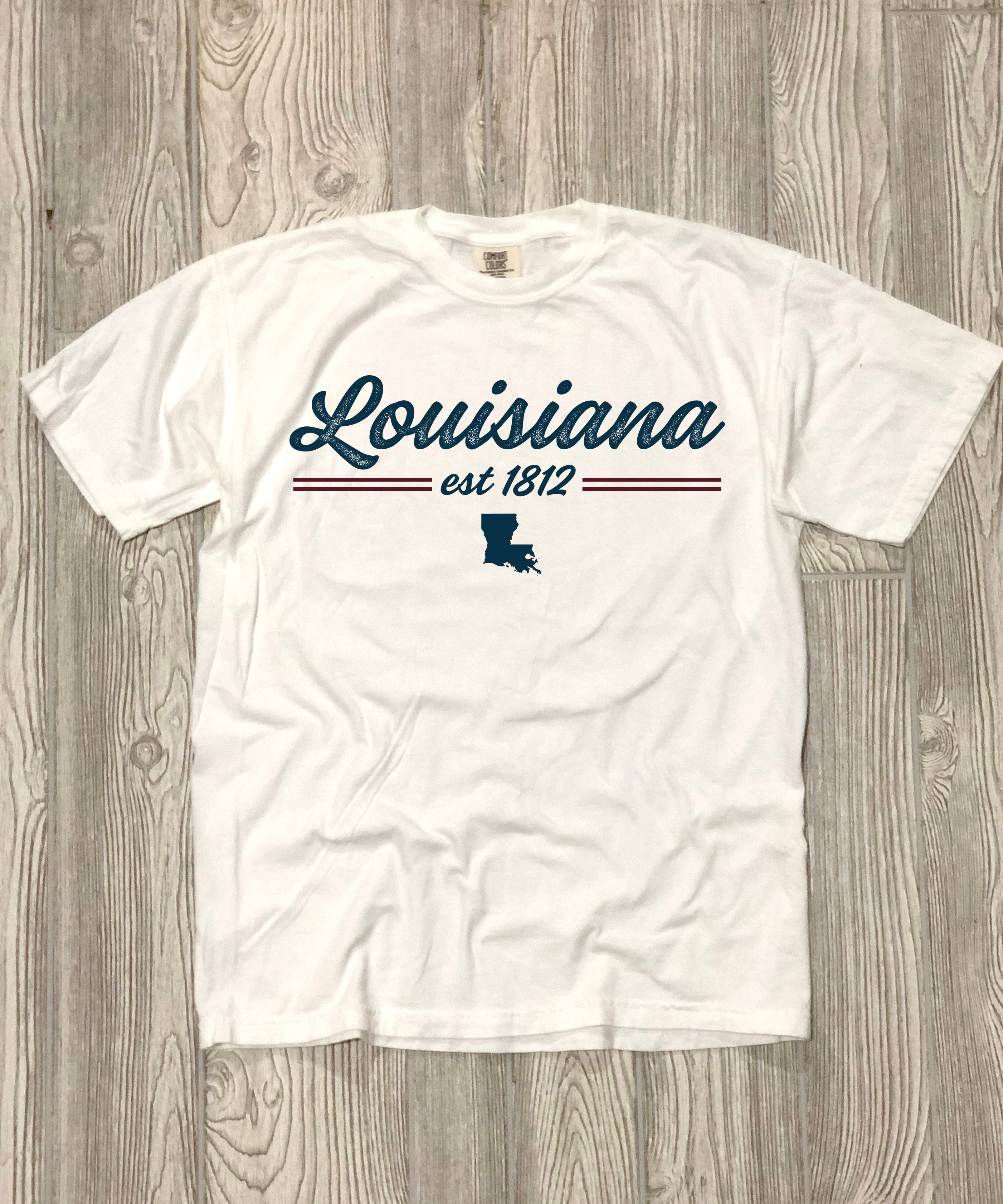 The Stately Shirt Co. - Wholesale T-shirt met print - Uniseks - Louisiana Script t-shirt0