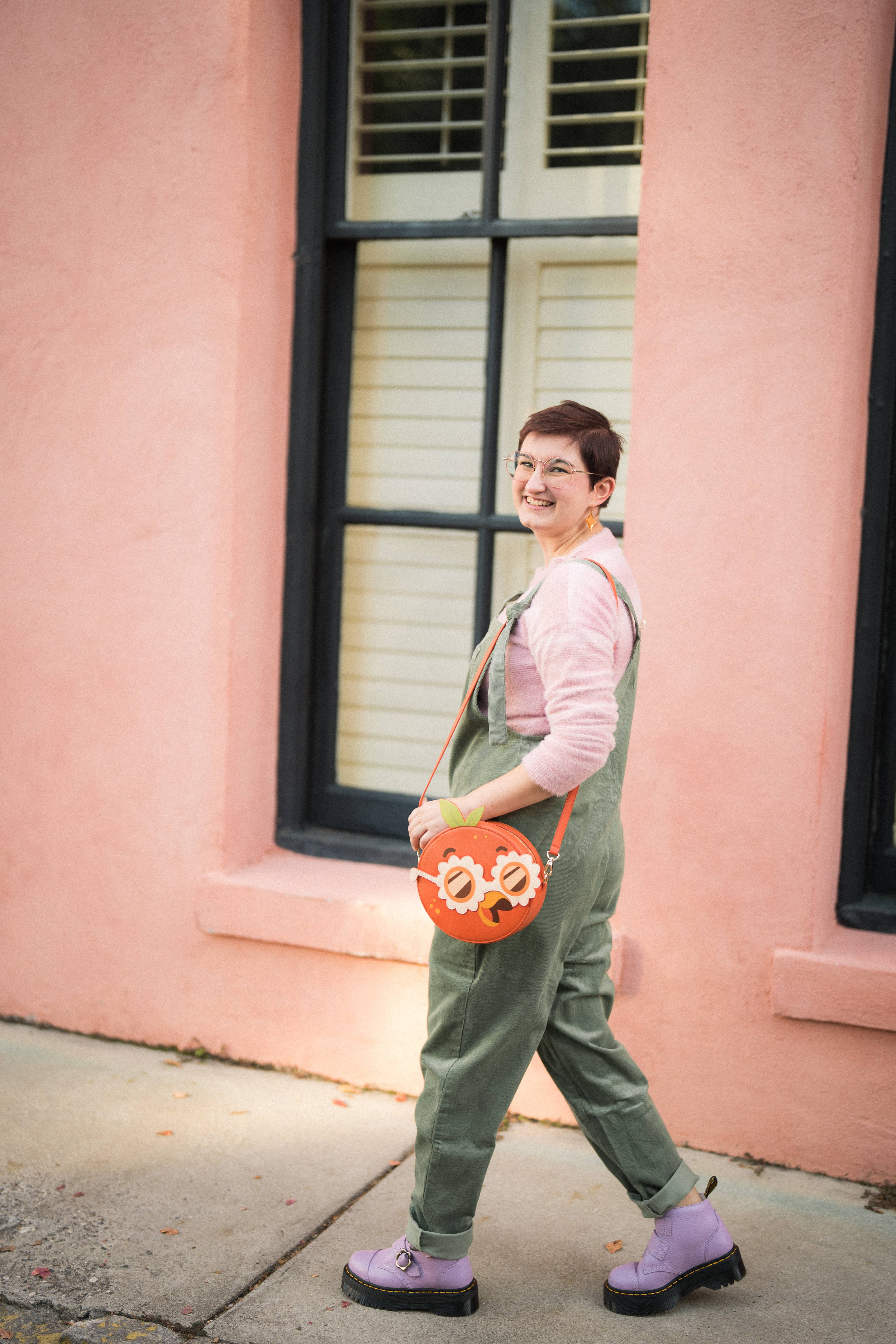 Charmed & Cozy - Wholesale Crossbody Bag - Women's - Sunshine state Orange Bird faux leather designer bag1