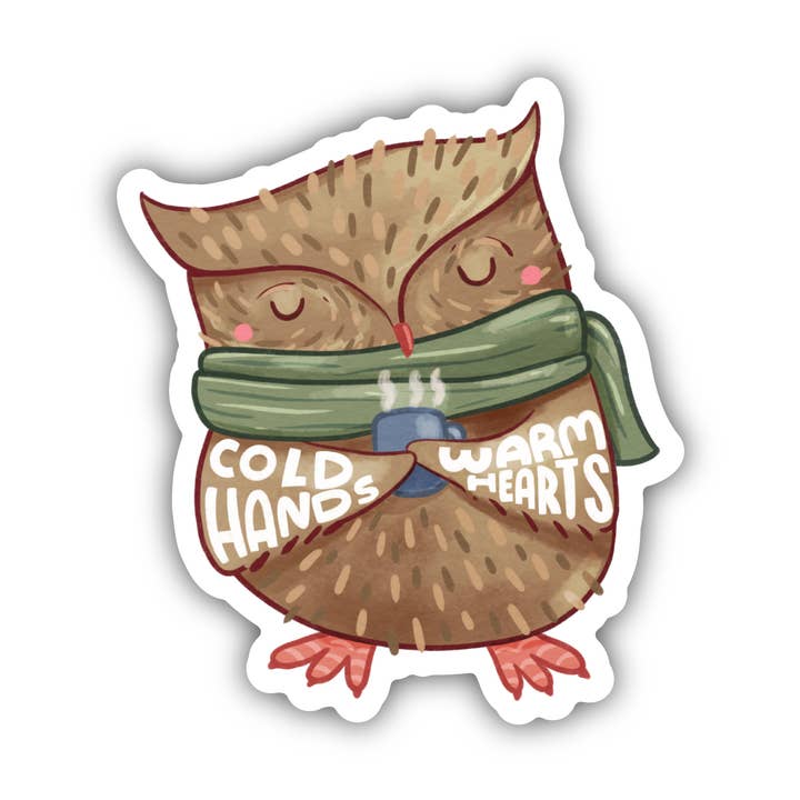 Cold Hands Warm Hearts Sticker for wholesale by Big Moods