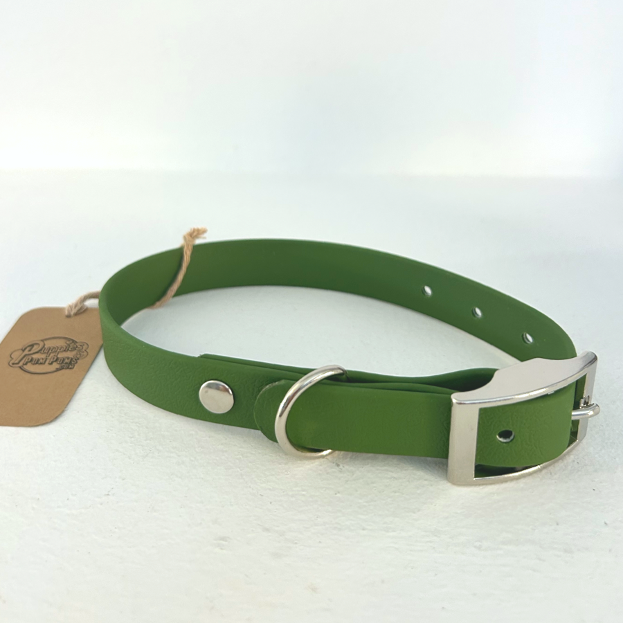 Puppies & Pom Poms – wholesale Pet collar – Dog – Handmade Biothane Dog Collar - Green - 20mm2